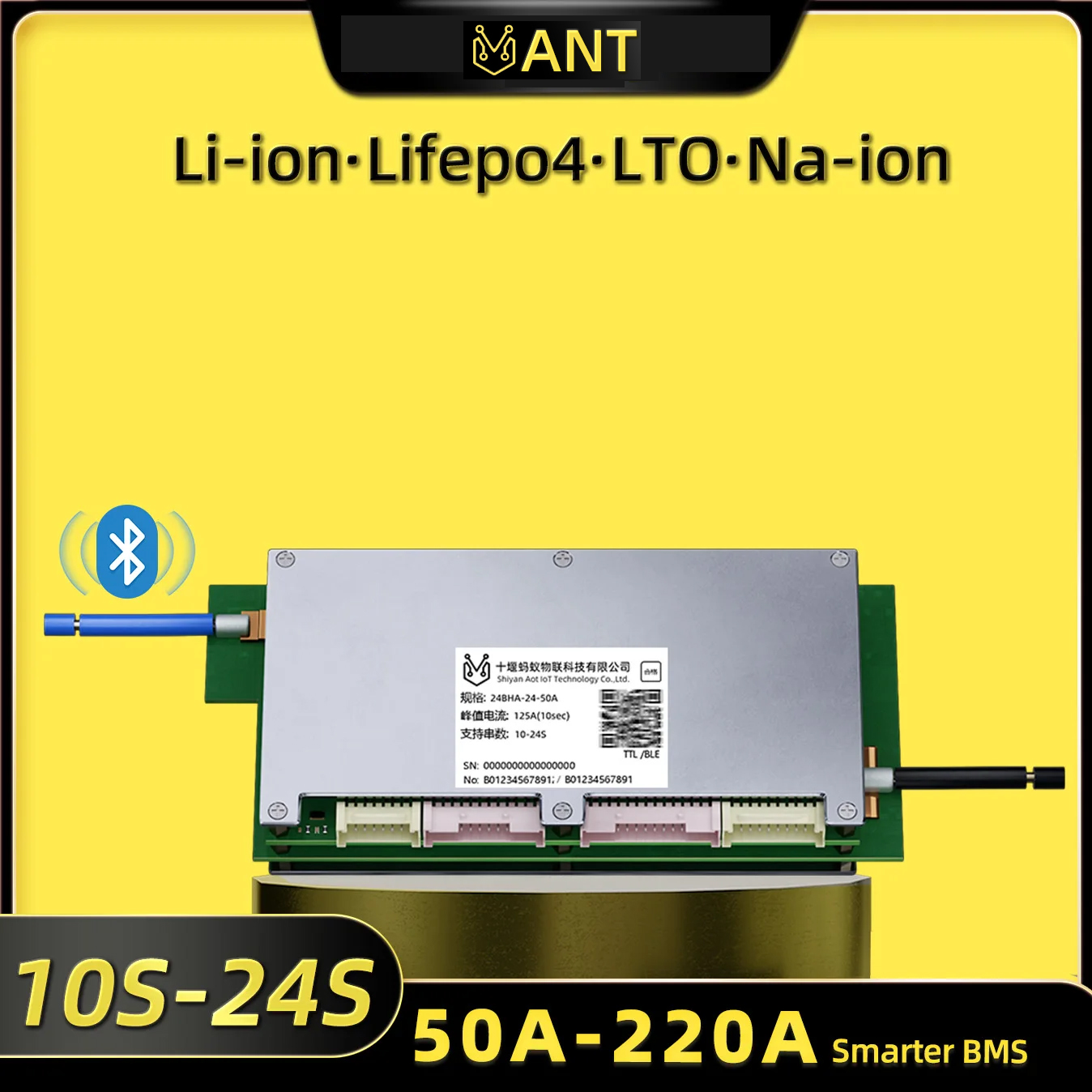 Smart Bms 24S 200A Bluetooth Lifepo4 - Placa de Protección Inteligente Ant BMS