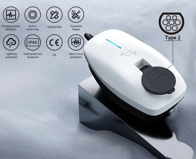 Ev Charger Type 2 22Kw 32A 3 Phase - Cargador de vehículos eléctricos trifásico de