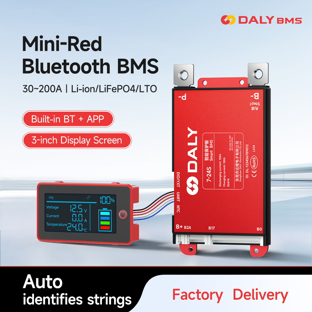Smart Bms 24S 200A Bluetooth Lifepo4 - Daly Smart 3 pulgadas LCD BMS