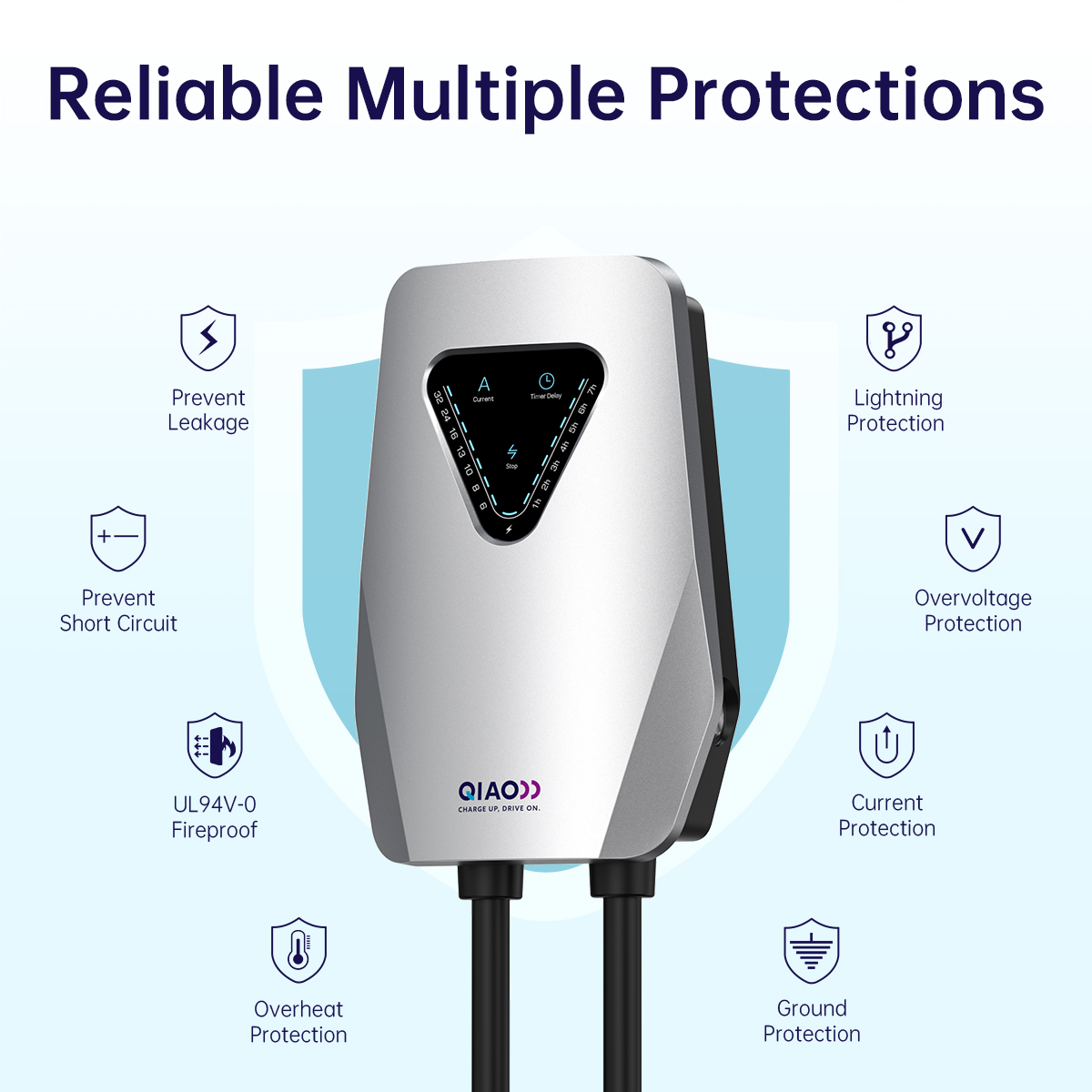 Cargador de pared para vehícul - J1772 Evse 32A Level 2 Charger reseña y precio