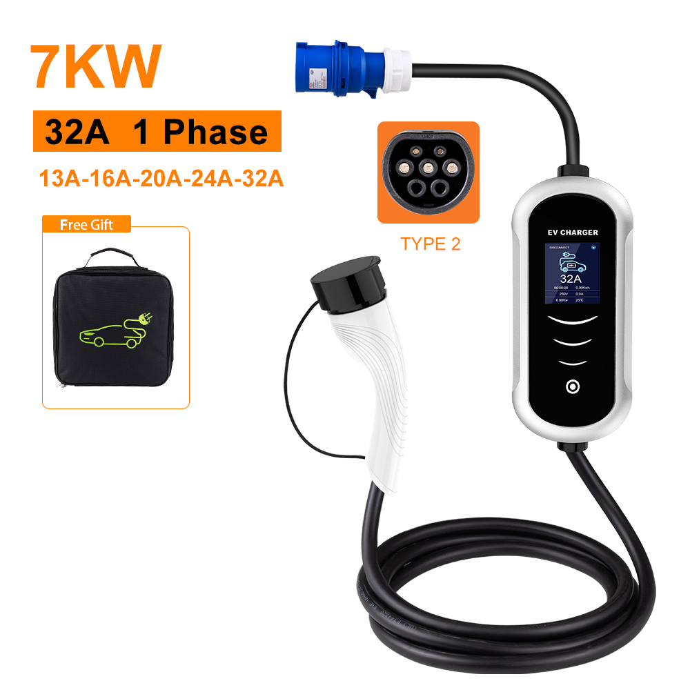 IPENGEN-cargador EV portátil t - Type 2 Portable Ev Charger 11Kw Cee reseña y precio