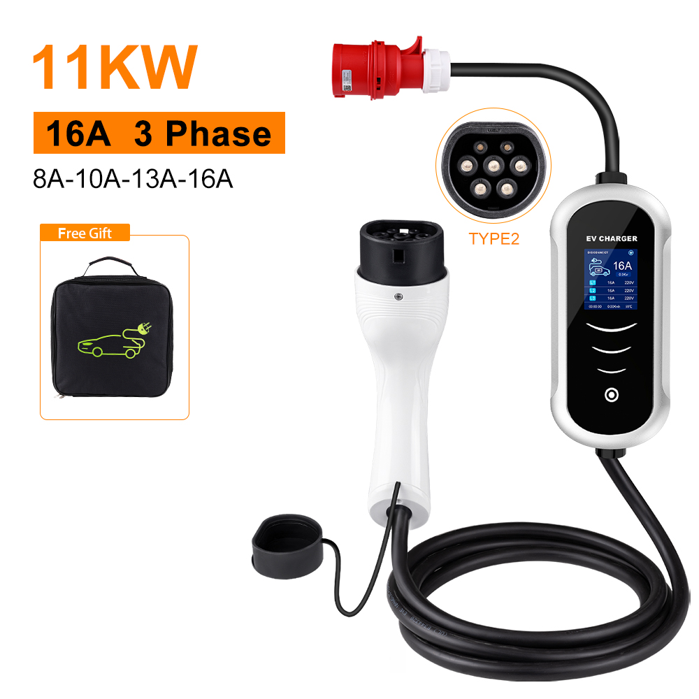 IPENGEN-cargador EV portátil t - Type 2 Portable Ev Charger 11Kw Cee reseña y precio