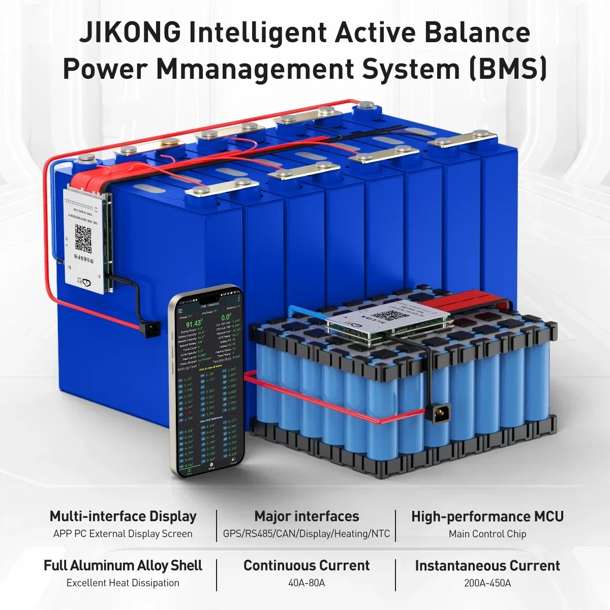 JK Smart BMS 4S-24S LiFePo4 Li - Smart Bms 24S 200A Bluetooth Lifepo4 reseña y precio