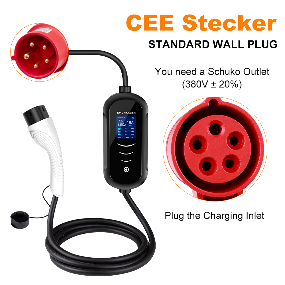 IPENGEN-cargador portátil EV d - Type 2 Portable Ev Charger 11Kw Cee reseña y precio