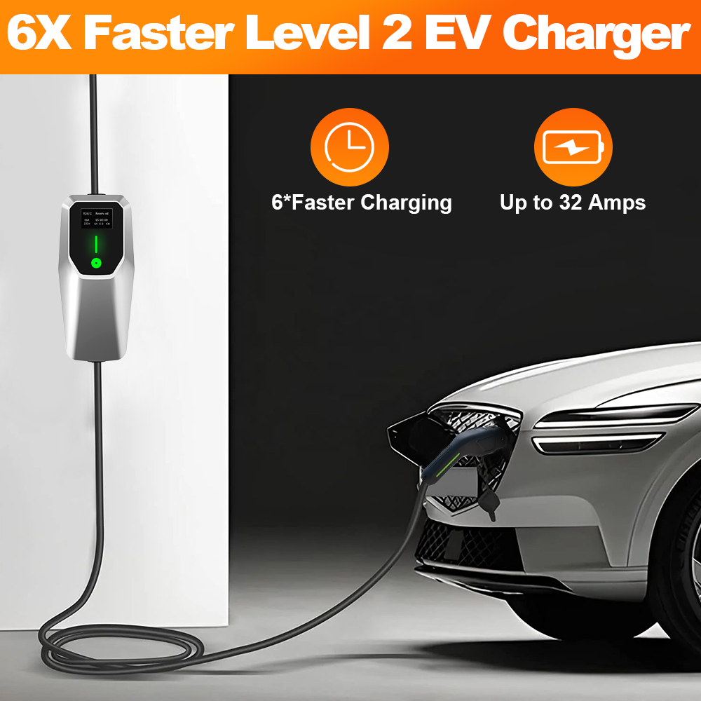 Cargador EV Junsun 32A Nivel 1 - J1772 Evse 32A Level 2 Charger reseña y precio