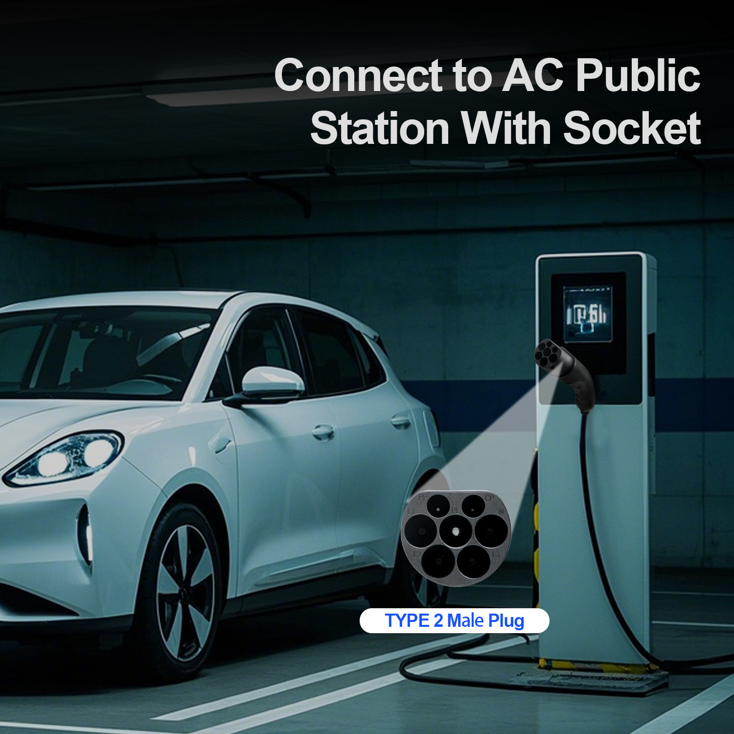 Kolanky tipo 2 macho EV enchuf - Ev Charger Type 2 22Kw 32A 3 Phase reseña y precio